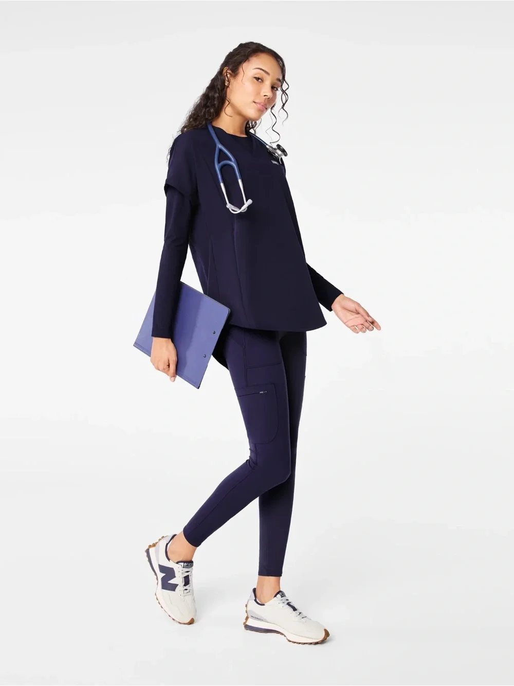 FIGS Ashland High-Rise Women’s Scrublegging (Navy) Skinny Leg Scrub Leggings